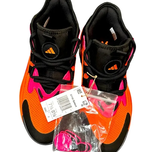 NWT Adidas BYW Select Basketball IG4936 Orange Black Sneakers