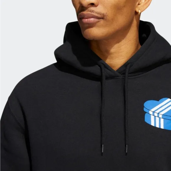 🇪🇸NWT Adidas Originals OG Heart Box Hoodie black small