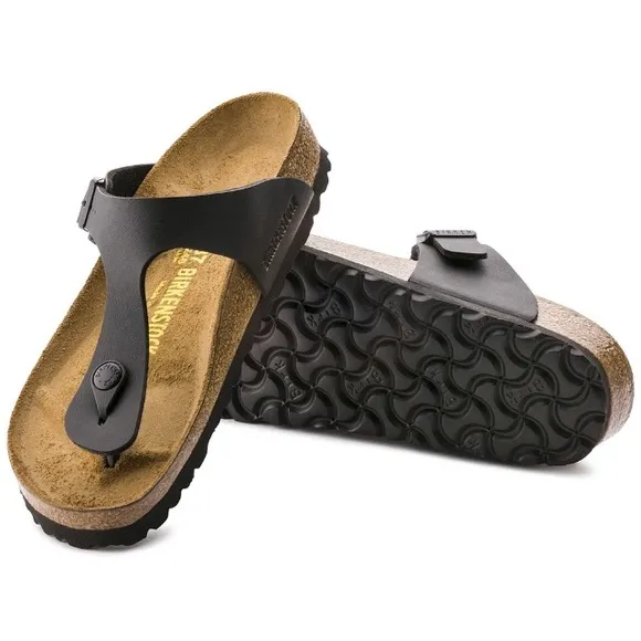 NWT Birkenstock Gizeh BS Black Sandals.