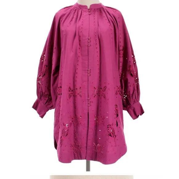 NWT Carolina K Augustina Minidress, sparkling grape (magenta)
