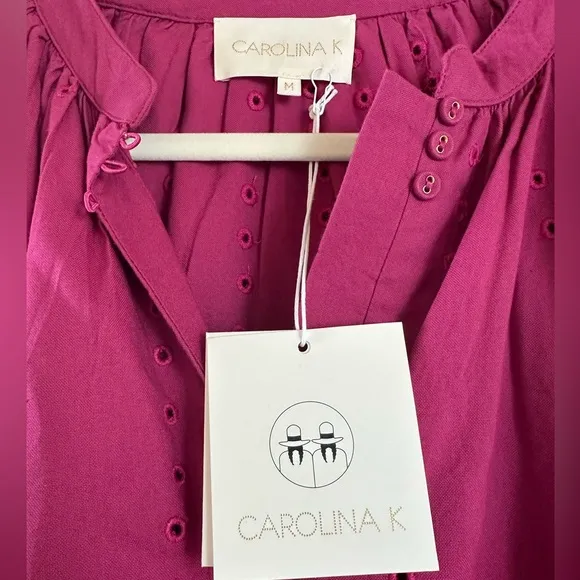 NWT Carolina K Augustina Minidress, sparkling grape (magenta)