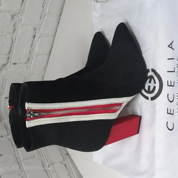 NWT Cecelia new york Rebecca zip up suede boots