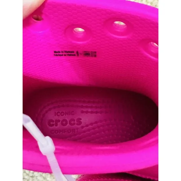 NWT Crocs Classic Rain Boots Pink Girls Sz C11