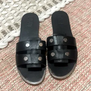 NWT DKNY leather studded sandals