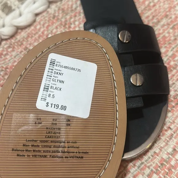 NWT DKNY leather studded sandals
