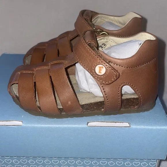 NWT FALCOTTO ALBY - Semi-closed leather sandals - Leather