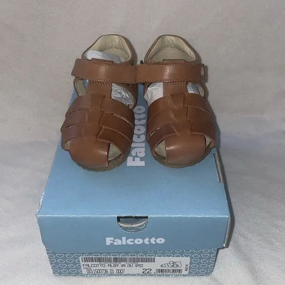 NWT FALCOTTO ALBY - Semi-closed leather sandals - Leather