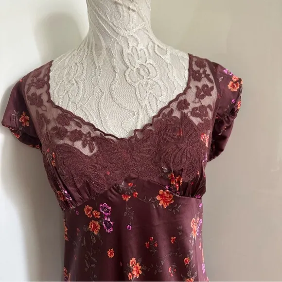 NWT Free People Butterfly Babe Cap-Sleeve Maxi Slip Dress sz XL