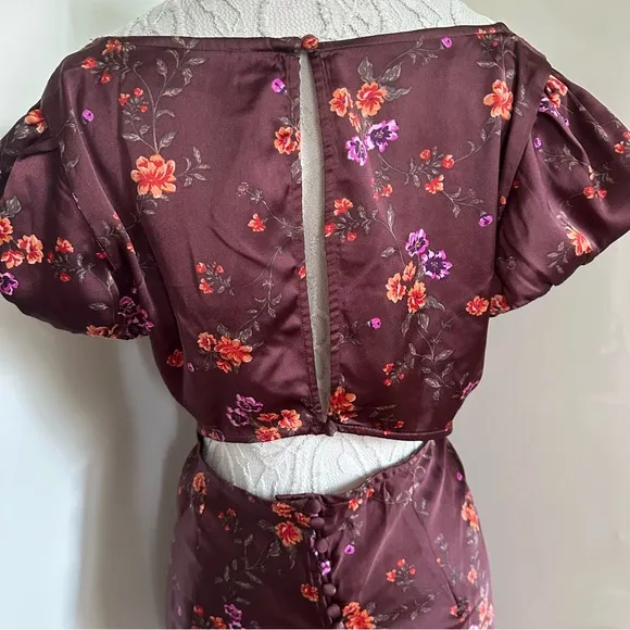 NWT Free People Butterfly Babe Cap-Sleeve Maxi Slip Dress sz XL