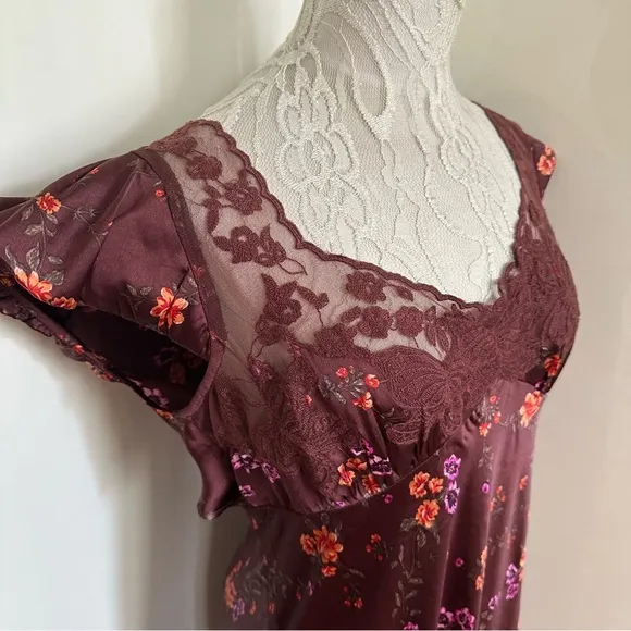 NWT Free People Butterfly Babe Cap-Sleeve Maxi Slip Dress sz XL