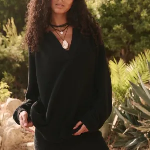 NWT Free People FP Beach Drea Sweater - black - small