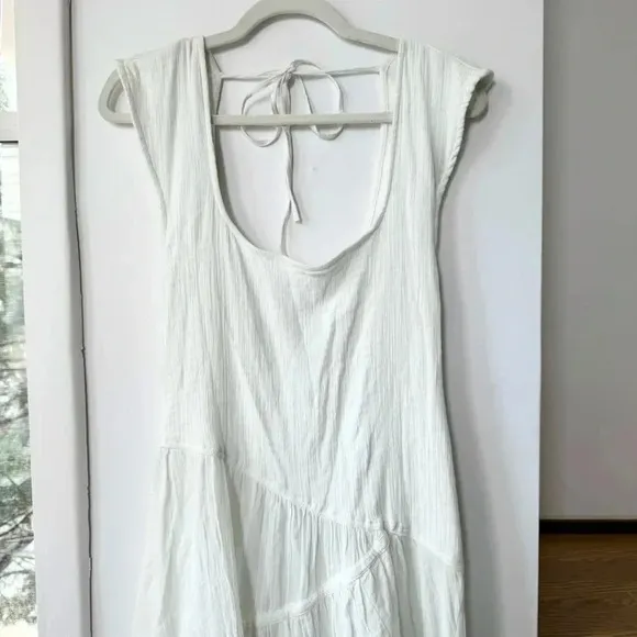NWT Free People Traveler Midi Dress Flowy Boho Summer Lightweight White