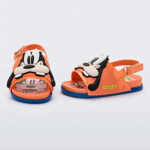 NWT MINI MELISSA Disney | Mickey   Friends Goofy Beach Slide  Sandals Sz 11T
