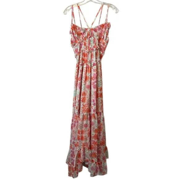 NWT Misa Adrienne Midi Dress in Cora Flora Chiffon Size XS Reg. $415