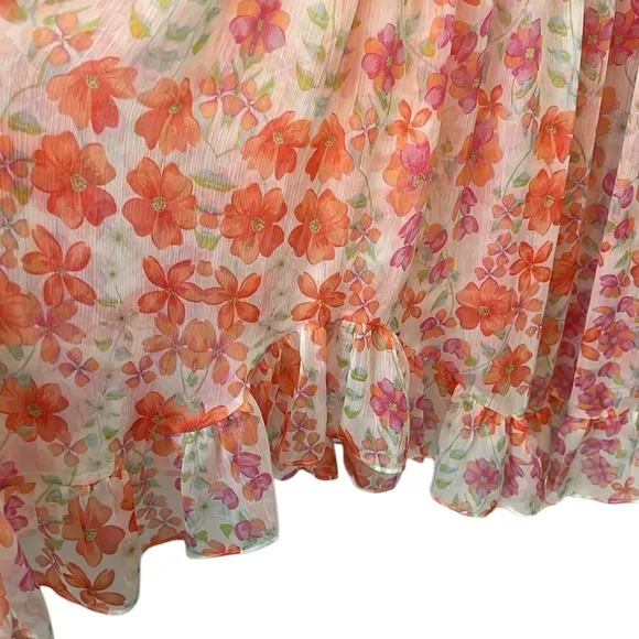 NWT Misa Adrienne Midi Dress in Cora Flora Chiffon Size XS Reg. $415