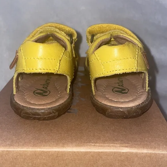 NWT NATURINO SKY Nappa Leather Sandals in Yellow