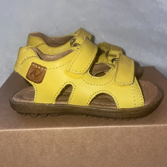 NWT NATURINO SKY Nappa Leather Sandals in Yellow