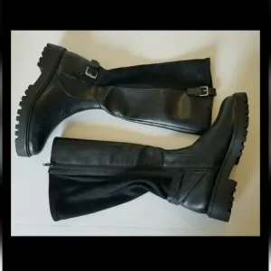 NWT Nordstrom’s Black Chunky Combat Moto Boots SZ 8