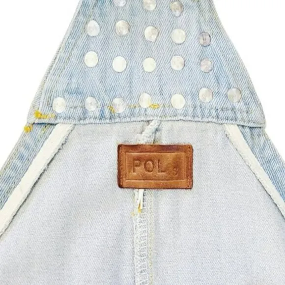 NWT POL Denim Studded Overall Side Pockets Shorts
