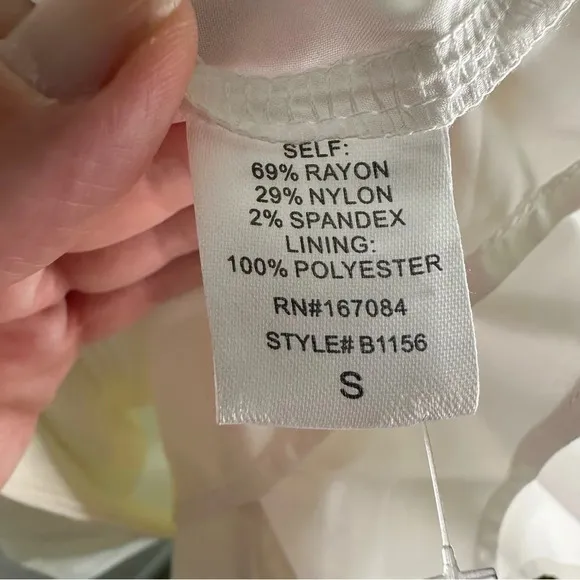 NWT POMANDER PLACE White Carly Dress SZ S
