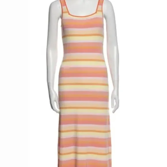 NWT Revolve SOLID &amp; STRIPED Kimberly Tank Beach Dress Sorbet Small