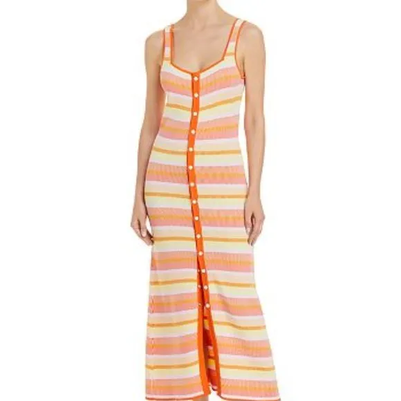 NWT Revolve SOLID &amp; STRIPED Kimberly Tank Beach Dress Sorbet Small