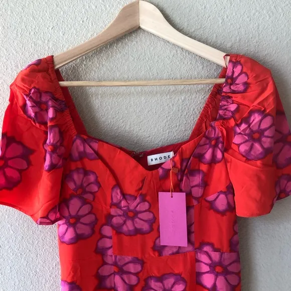 NWT RHODE Ramona Dress Scarlet Bombay Bloom Size 4