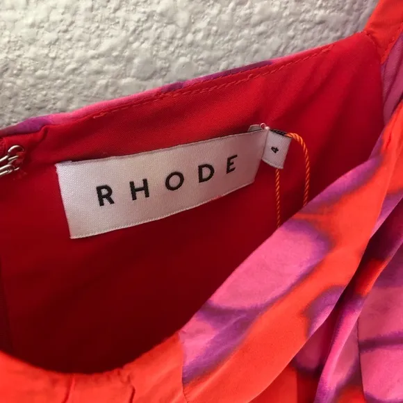 NWT RHODE Ramona Dress Scarlet Bombay Bloom Size 4