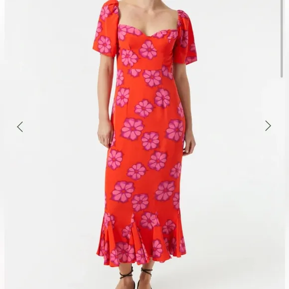 NWT RHODE Ramona Dress Scarlet Bombay Bloom Size 4