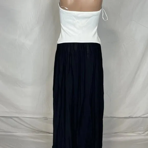 NWT Solid &amp; Striped Women's Dress The Sasha Strapless Size M Black/White