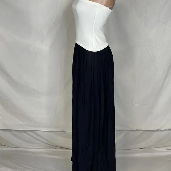 NWT Solid &amp; Striped Women's Dress The Sasha Strapless Size M Black/White