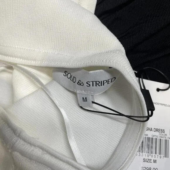 NWT Solid &amp; Striped Women's Dress The Sasha Strapless Size M Black/White