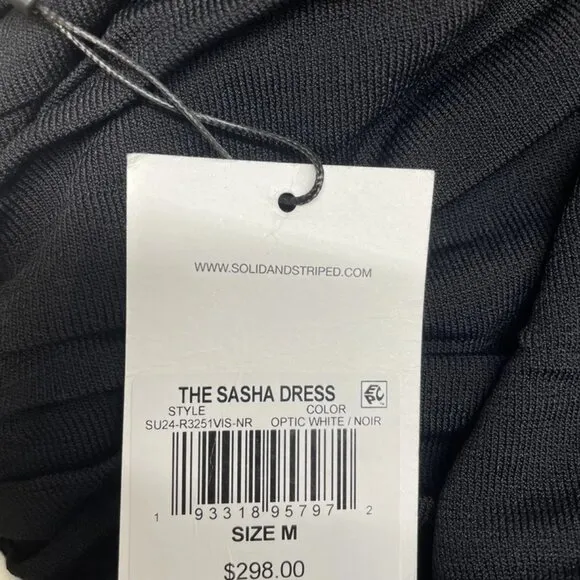 NWT Solid &amp; Striped Women's Dress The Sasha Strapless Size M Black/White