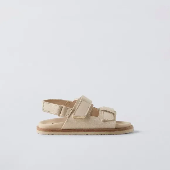 NWT Zara leather sandals kids size 9.5