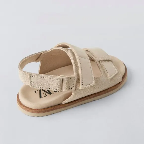 NWT Zara leather sandals kids size 9.5