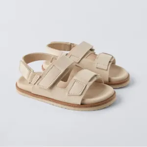 NWT Zara leather sandals kids size 9.5