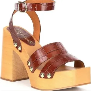 NWT Free People Mallory leather clog sandals 38.5