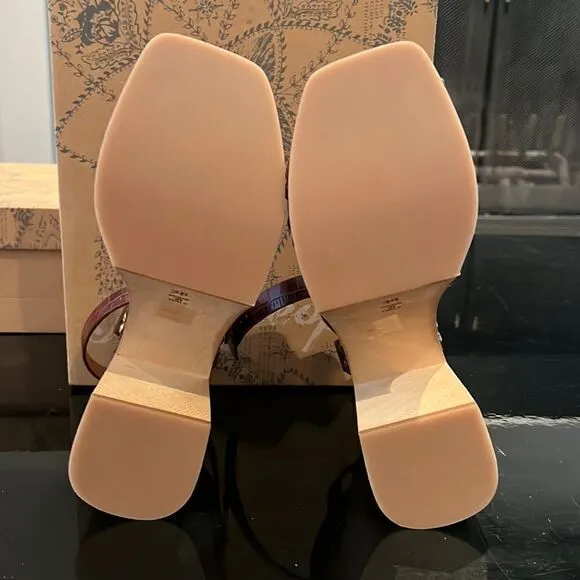 NWT Free People Mallory leather clog sandals 40