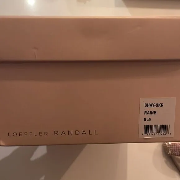 NWT LOEFFLER RANDALL PASTEL &amp; CHAMPAGNE SPARKLE SANDALS - SHAY