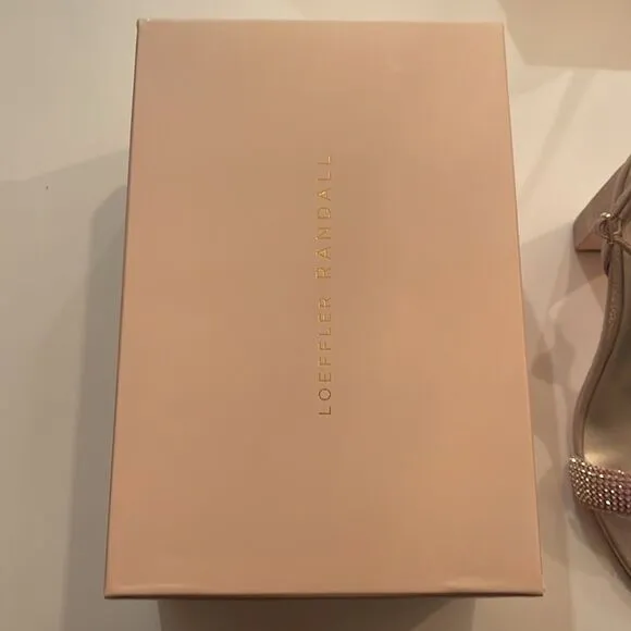 NWT LOEFFLER RANDALL PASTEL &amp; CHAMPAGNE SPARKLE SANDALS - SHAY