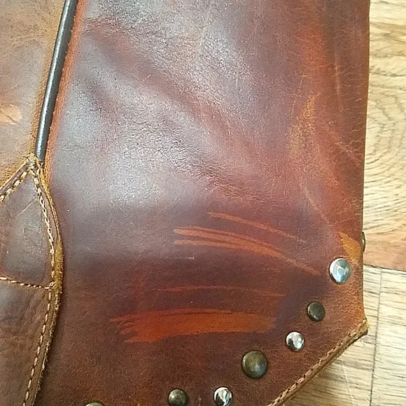 Oak Tree Farms leather studded western boots women's sz 7