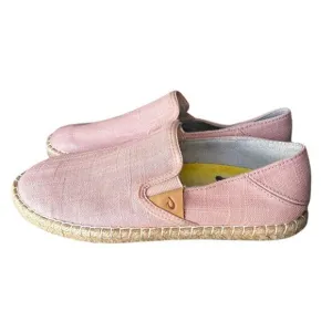 OLUKAI Bubblegum Rose Pink Linen Espadrille Slip On Loafers Beachy NWOT W7