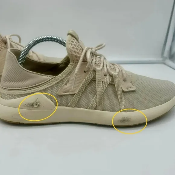 Olukai Holo Sneaker Men 9 Off White Sand Lightweight Convertible Athletic Sport