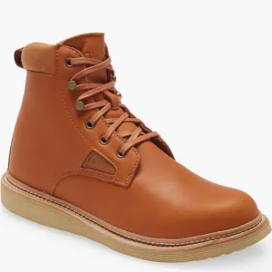 OluKai Kilakila Waterproof Lace-Up Leather Boots, Coconut Husk Size 10.5 New
