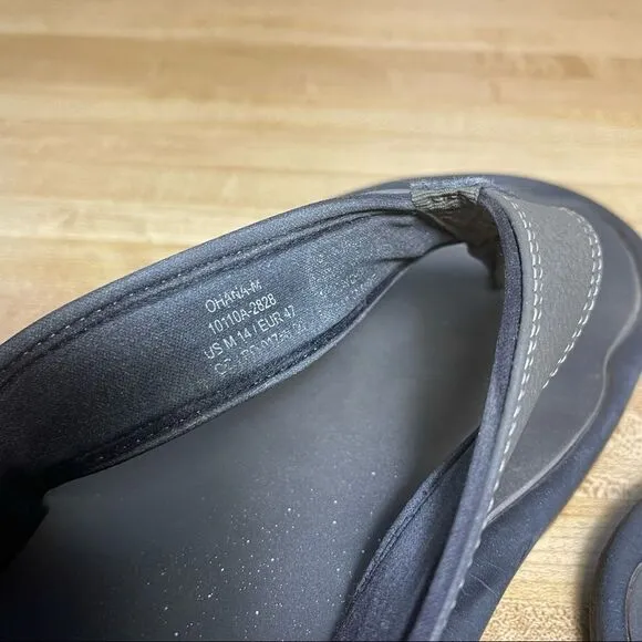 OluKai Men's Ohana Beach Sandals - Kona/Kona Gray Mens Size 14
