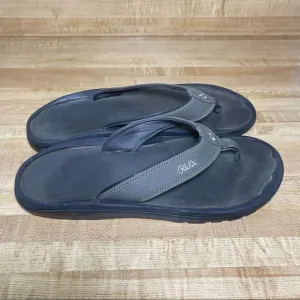 OluKai Men's Ohana Beach Sandals - Kona/Kona Gray Mens Size 14