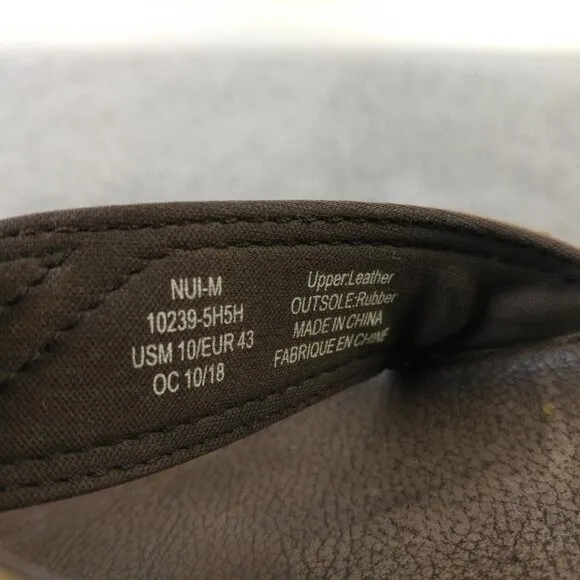 Olukai Nui Flip Flop Sandals Mens Size 10 Shoes Brown Leather Beach