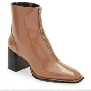 Open Edit Chloe Boots Vegan Patent Leather Chunky Square toe Nordstrom