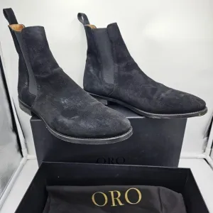 ORO Classic Black Men's Chelsea Boots Size 11