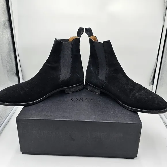 ORO Classic Black Men's Chelsea Boots Size 11